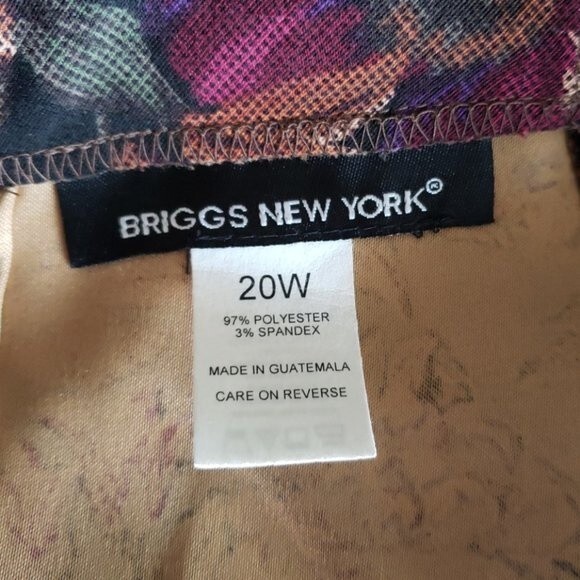 Women's Stretch Straight Skirt size 20W Dark Floral Print Skirt Midi Straight - Picture 2 of 9